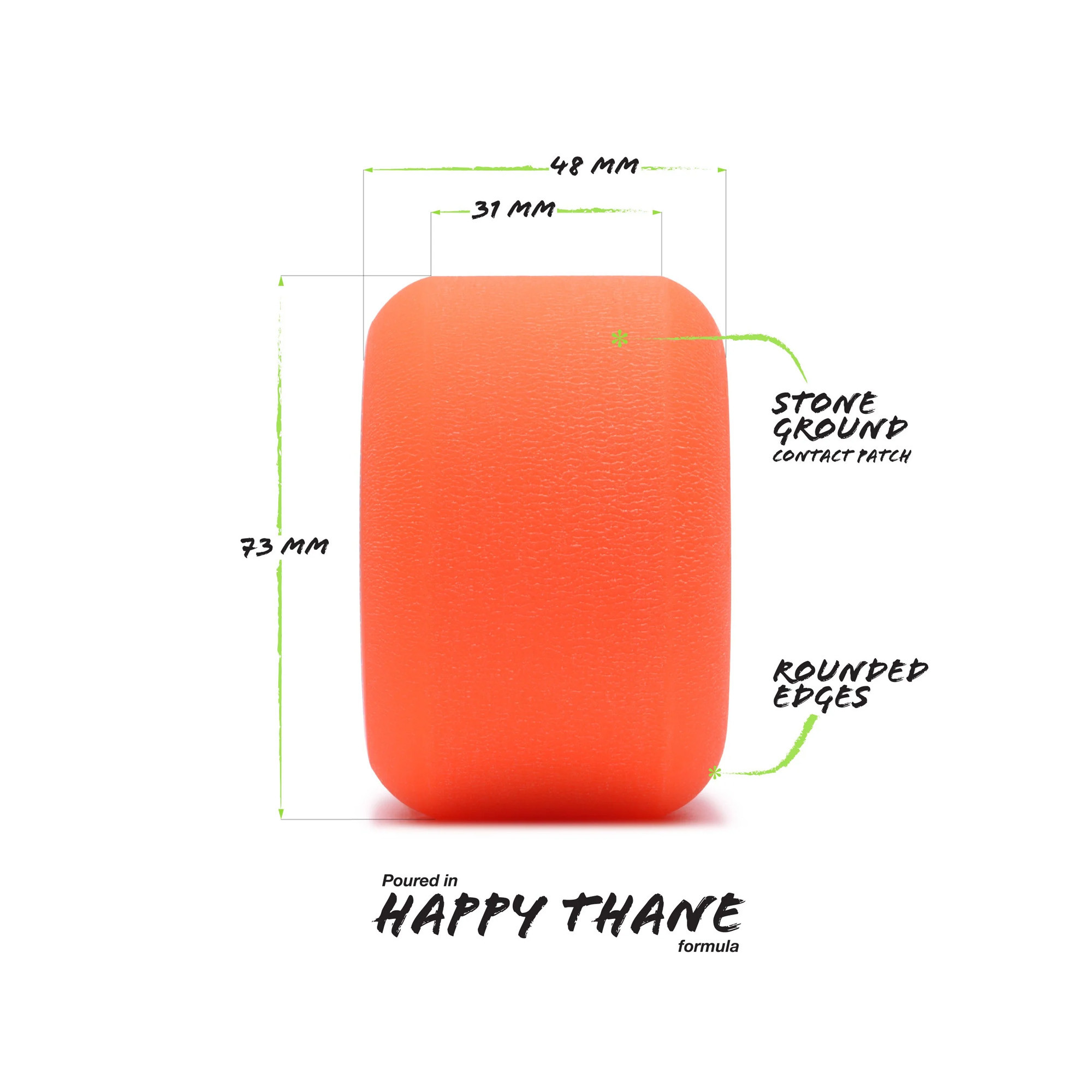 Roues Orangatang Beefcake 73mm | Freeride Longboard | Jack'nRoll
